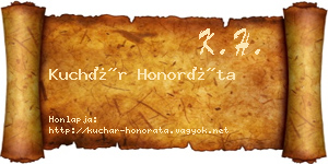 Kuchár Honoráta névjegykártya